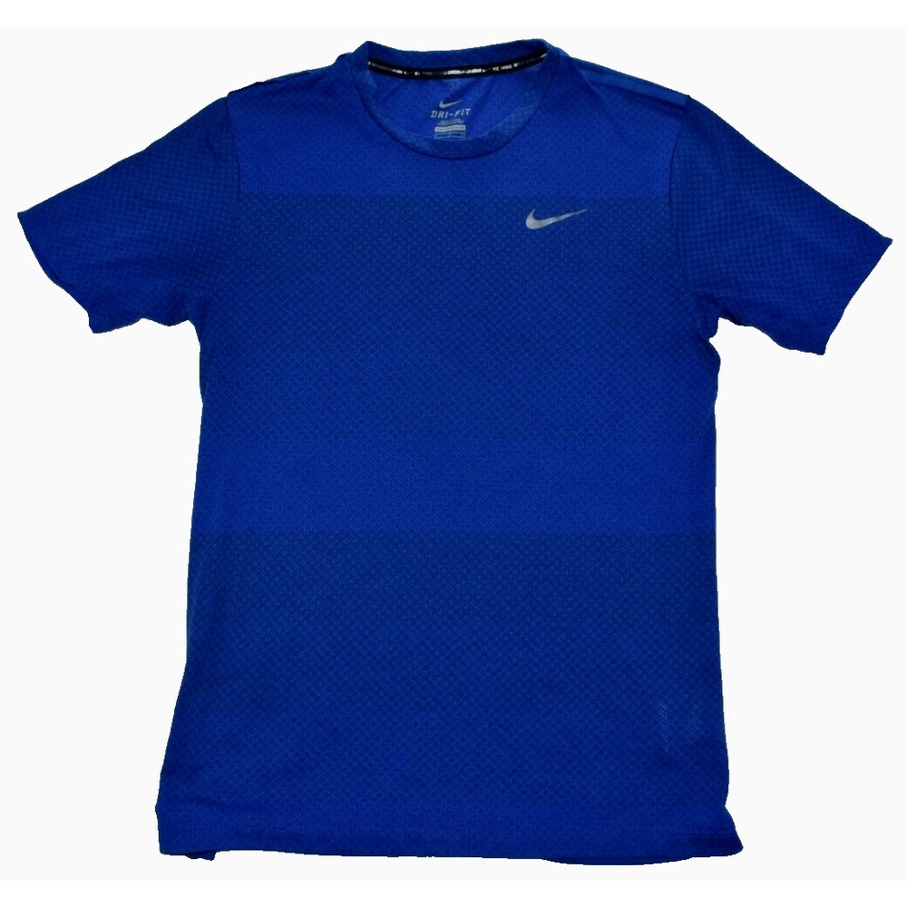 Nike Active Cool Tailwind Dri Fit Men's Shirt Size S Blue Workout w/Pocket
